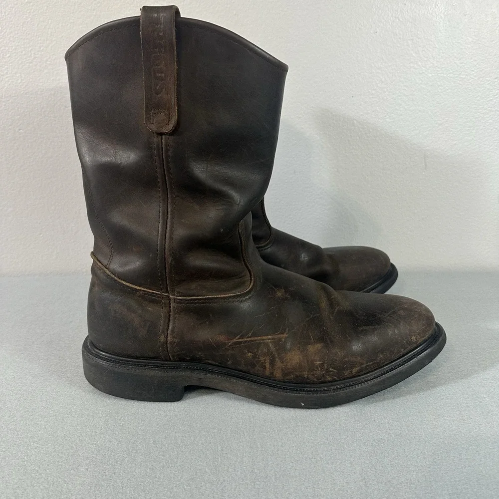 Red Wing Boots Size 13 D Soft Toe Brown Leather Motorcycle Work USA Pecos